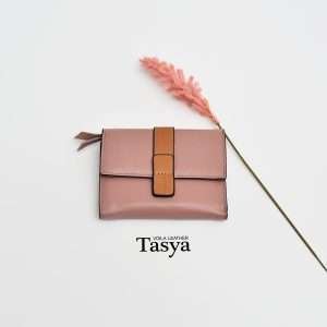 Short Leather Women's Wallet Voila Tasya Soft Pink
