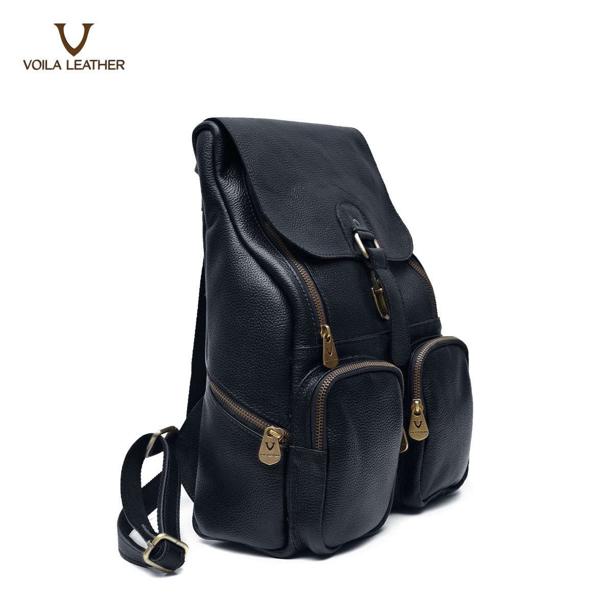 Women-Genuine-Leather-Backpack-Voila-Katrina-Black-2 Women-Genuine-Leather-Backpack-Voila-Katrina-Black-2