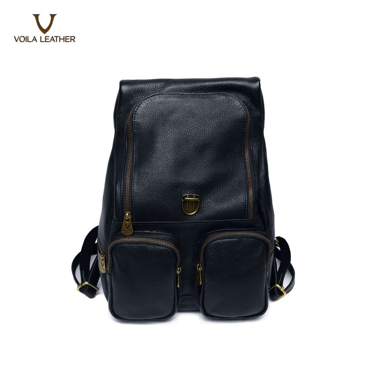 Women-Genuine-Leather-Backpack-Voila-Katrina-Black-5 Women-Genuine-Leather-Backpack-Voila-Katrina-Black-5