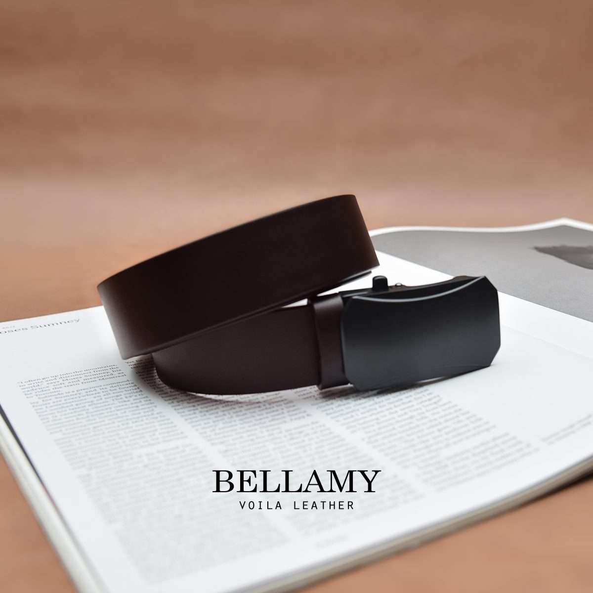 Bellamy IG Brown 2 Genuine Leather Men's Belt Voila Bellamy Brown