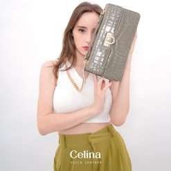 Genuine Leather Tote & Sling Voila Celina Green