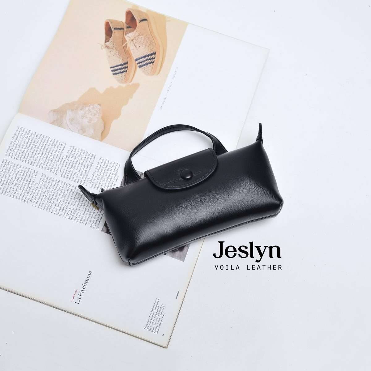 Jeslyn Black IG 2 Genuine Leather Sling & Handbag Voila Jeslyn
