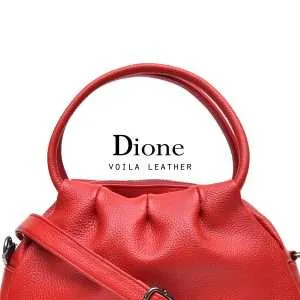 Medium Basket & Sling Bag Genuine Leather Voila Dione Red