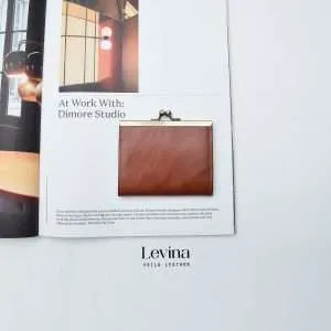 Vintage Style Genuine Leather Women Wallet Voila Levina Brown