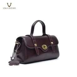 Genuine Leather Sling Bag Voila Janet Cream Burgundy