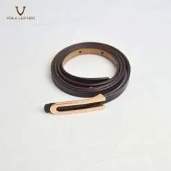 Luxury Office And Dress Genuine Leather Belt Voila Jane Burgundy (2)