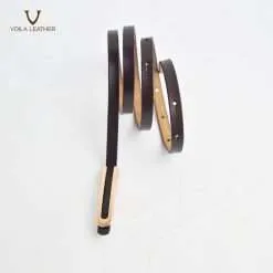 Luxury Office And Dress Genuine Leather Belt Voila Jane Burgundy (3)
