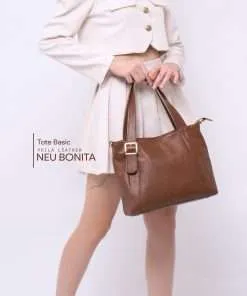 Tas Tote Selempang Kulit Asli Voila Neu Bonita Brown