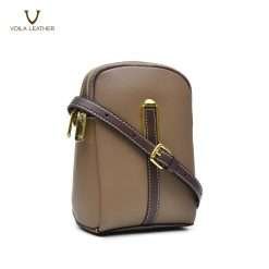 Smart Phone Bag Kulit Asli Voila Rheina Brown Olive 2