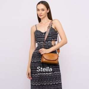 Tas Selempang Kulit Asli Voila Stella Brown Havana