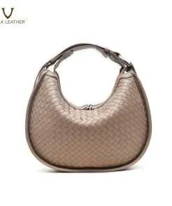 Alternative view of Tas Hobo Selempang Anyaman Kulit Voila Anette Nude