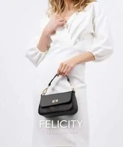 Tas Selempang Kulit Asli Voila Felicity Black