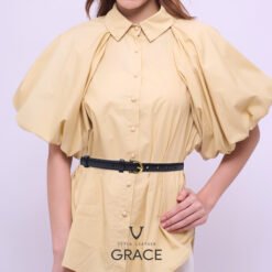Women's Genuine Leather Belt Voila Grace Coffee