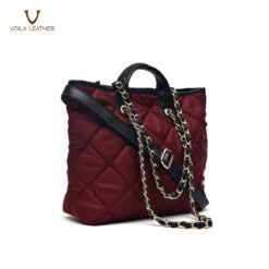 Medium-Tote-Selempang-Premium-Nylon-Kombinasi-Kulit-Voila-Adeline-Maroon-2