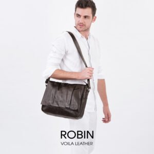 Messenger Bag Kulit Asli Voila Robin Brown