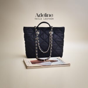 Medium Tote Selempang Premium Nylon Kombinasi Kulit Voila Adeline