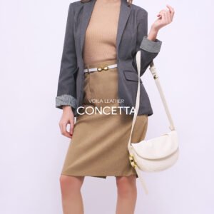 Tas Selempang Wanita Kulit Asli Voila Concetta Broken White