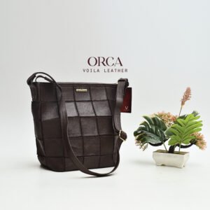Tas Selempang Wanita Kulit Asli Voila Orca Bag Brown