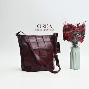 Tas Selempang Wanita Kulit Asli Voila Orca Bag Maroon