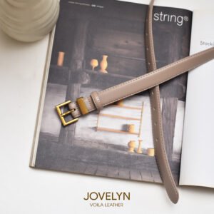Women's Genuine Leather Belt Voila Jovelyn Nude
