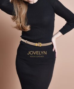 Women's Genuine Leather Belt Voila Jovelyn Nude