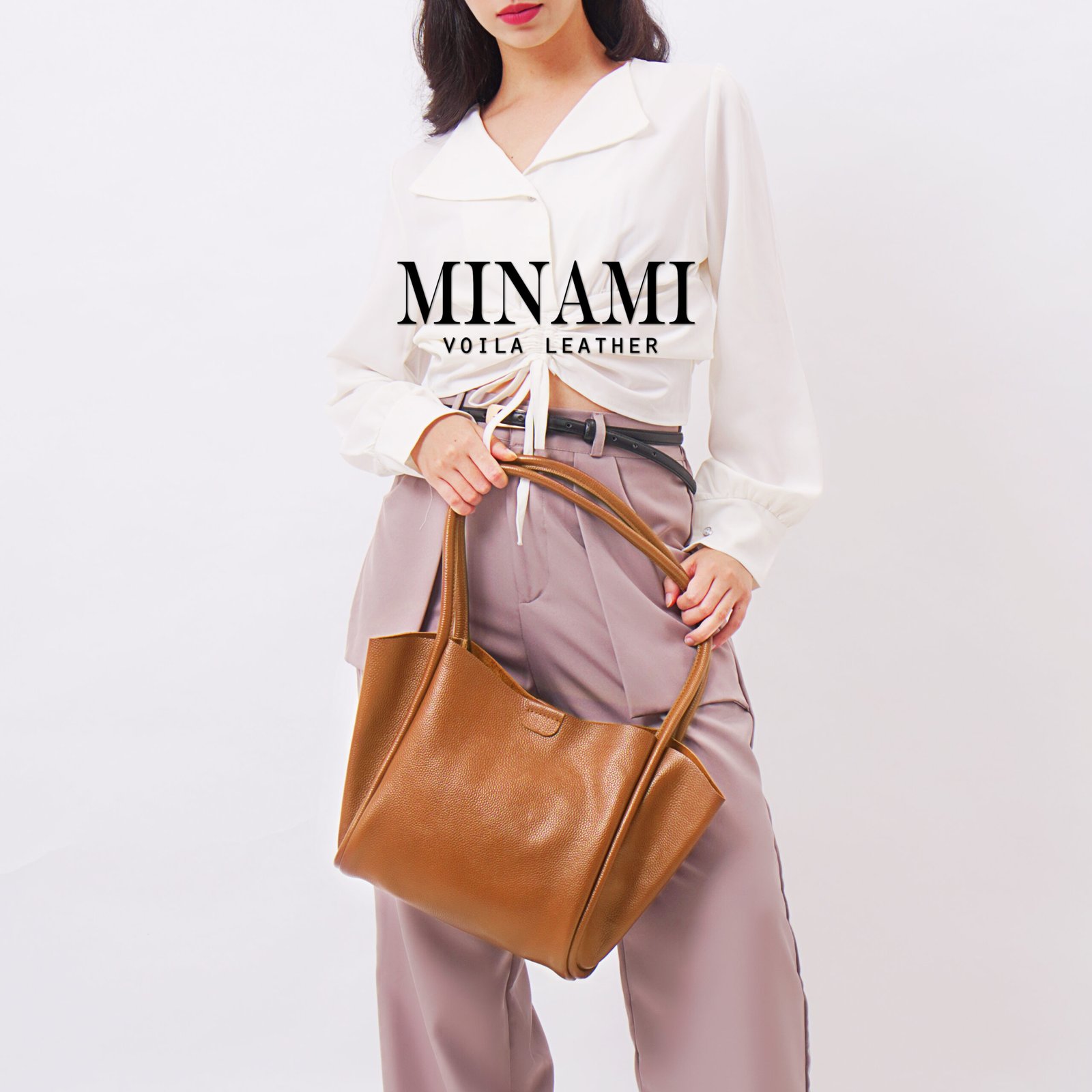 Medium Tote Bag Voila Minami Camel
