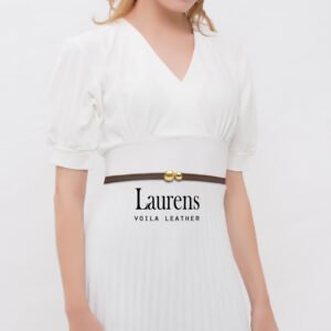 Genuine Leather Office And Dress Women's Belt Voila Laurens Brown