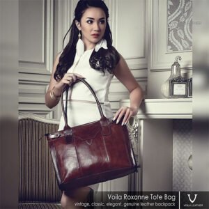 Tas Tote Kulit Voila Roxanne Burgundy