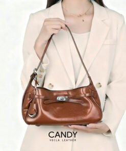Tas Tote Selempang Kulit Voila Candy Brown