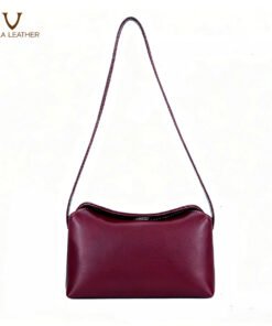 Alternative view of Tas Selempang Kulit Asli Voila Kaori Maroon
