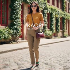 Tas Selempang Kulit Asli Voila Kaori Maroon