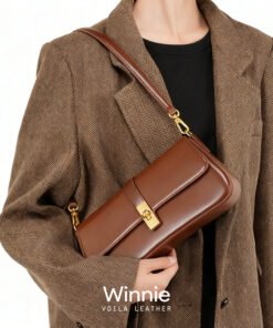 Tas Tote Selempang Kulit Asli Voila Winnie Brown