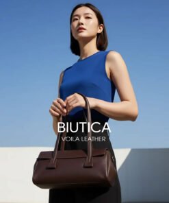 Genuine Leather Tote Bag Voila Biutica Dark Brown
