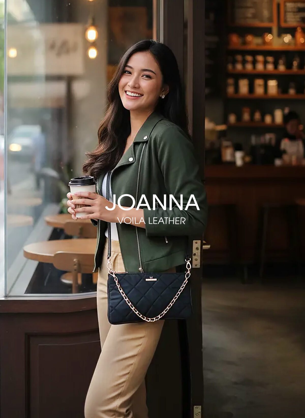 Clutch Selempang Nylon Kombinasi Kulit Voila Joanna 1
