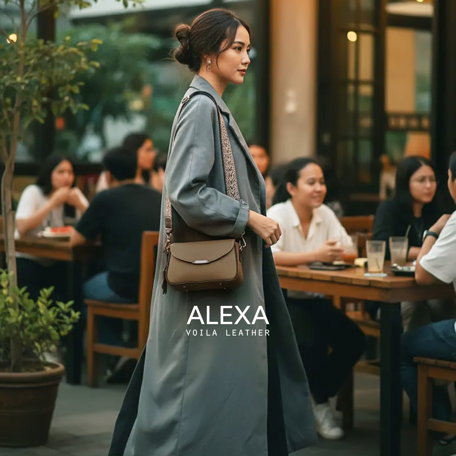 Tas Selempang Kulit Voila Alexa khaki
