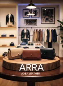 Tas Selempang Kulit Asli Casual Voila Arra Classic Brown