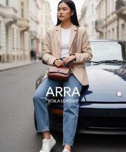 Tas Selempang Kulit Asli Casual Voila Arra Classic Brown