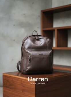 Genuine Leather Unisex Bacpack Voila Leather Darren Brown IG 1