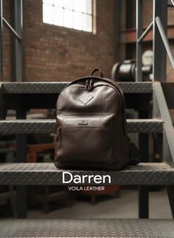 Genuine Leather Unisex Bacpack Voila Leather Darren Brown IG 2