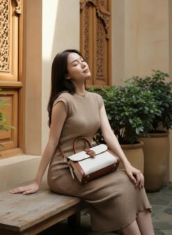 Handbag-Selempang-Kulit-Voila-Feodora-Ivory-White-Model 1