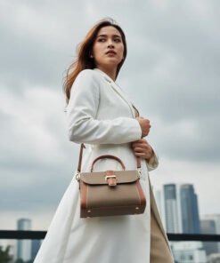 Handbag Selempang Kulit Voila Feodora Taupe