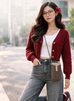 Tas HP Selempang Voila Elora Mocca Ivory Model 1