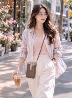 Tas HP Selempang Voila Elora Mocca Ivory Model 2