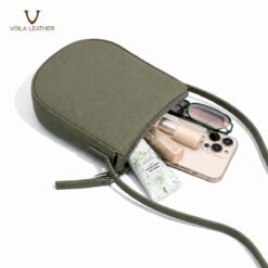 Tas-Selempang-Kulit-Untuk-Smart-Phone-&-Harian-Voila-Keisha-Olive-Green-6