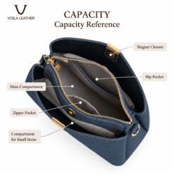 Handbag Selempang Kulit Asli Lorien Blue Jeans 4