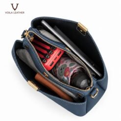 Handbag Selempang Kulit Asli Lorien Blue Jeans 5