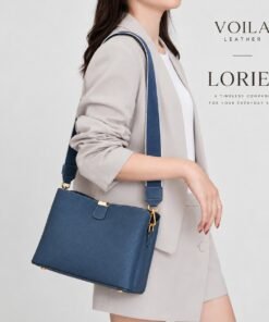 Handbag Selempang Kulit Asli Lorien Blue Jeans