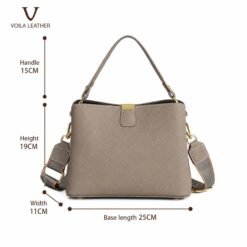 Handbag Selempang Kulit Asli Lorien Taupe 5