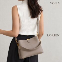 Handbag Selempang Kulit Asli Lorien Taupe 8