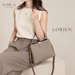 Handbag Selempang Kulit Asli Lorien Taupe